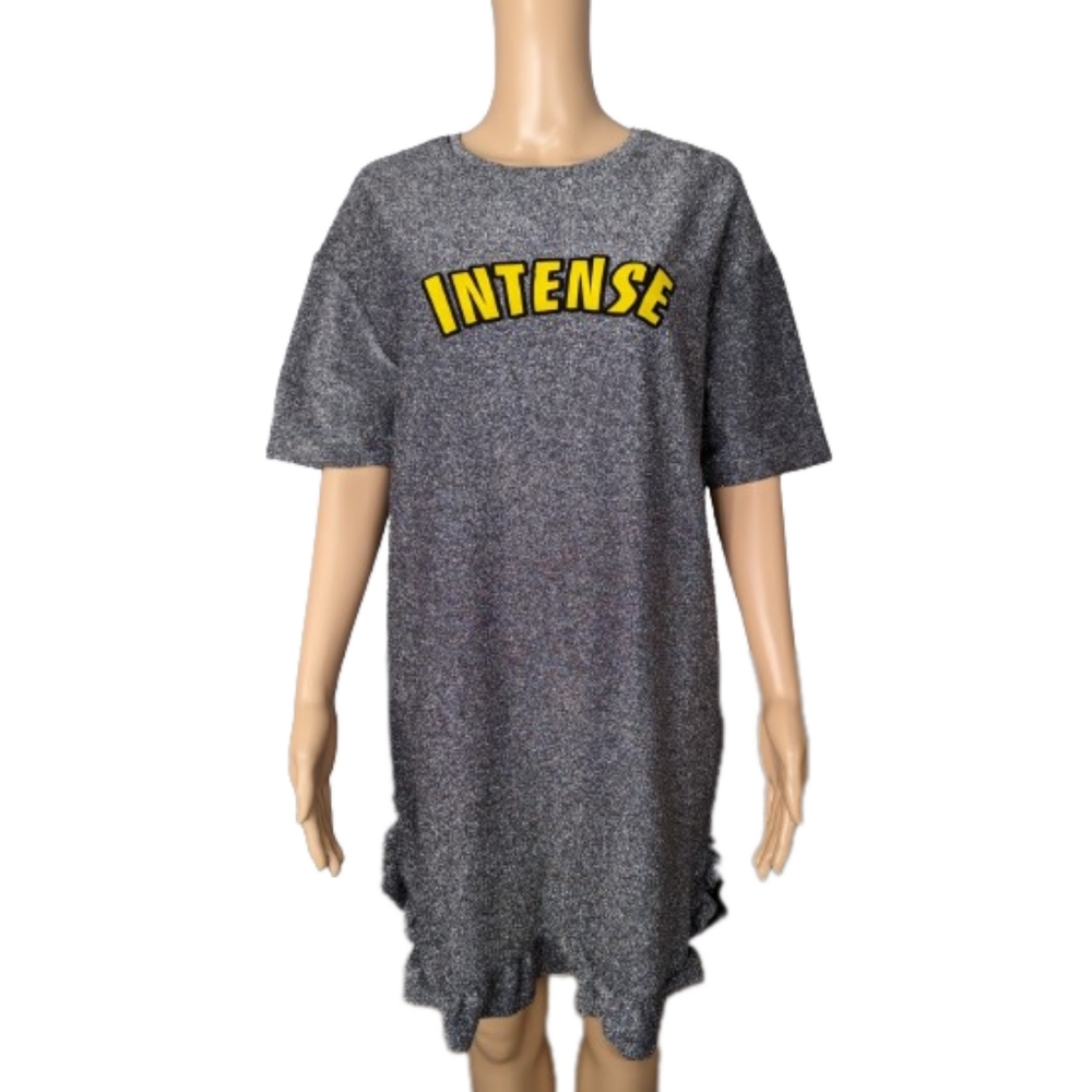 Zara Trafaluc Intense Silver Mini Dress M